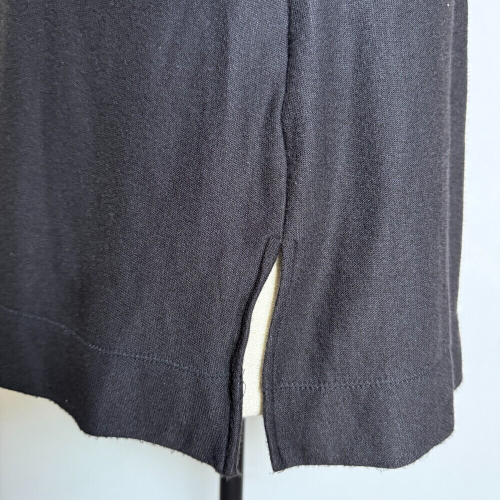Cuddl Duds Cozy Jersey Fleece Split-V Pullover Sz M VERY SOFT Black Long Sleeves - Picture 10 of 15